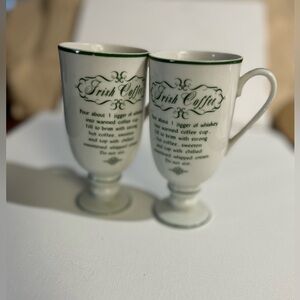 Set of 2 Irish Coffee Mugs